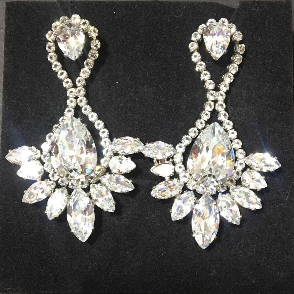 Diamond dangle earrings